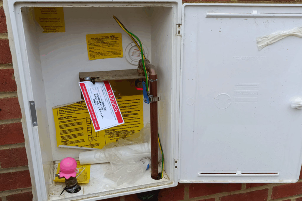 Gas meter removed