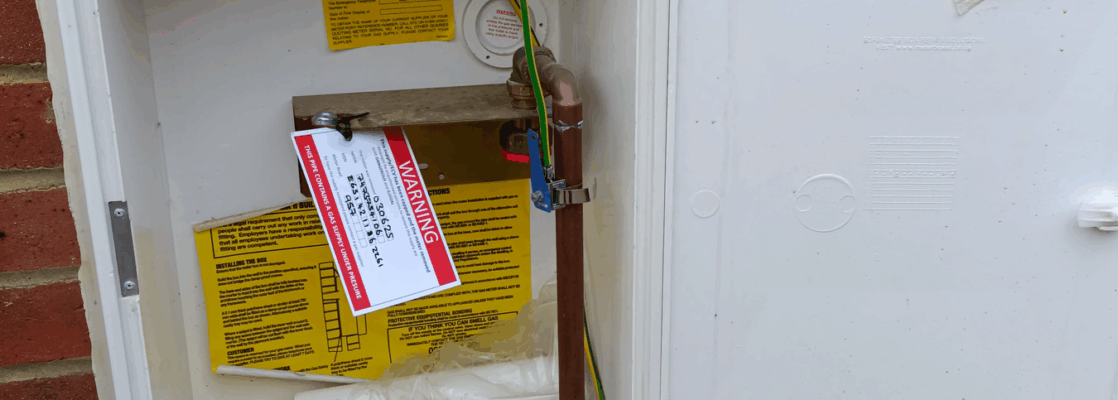 Gas meter removed